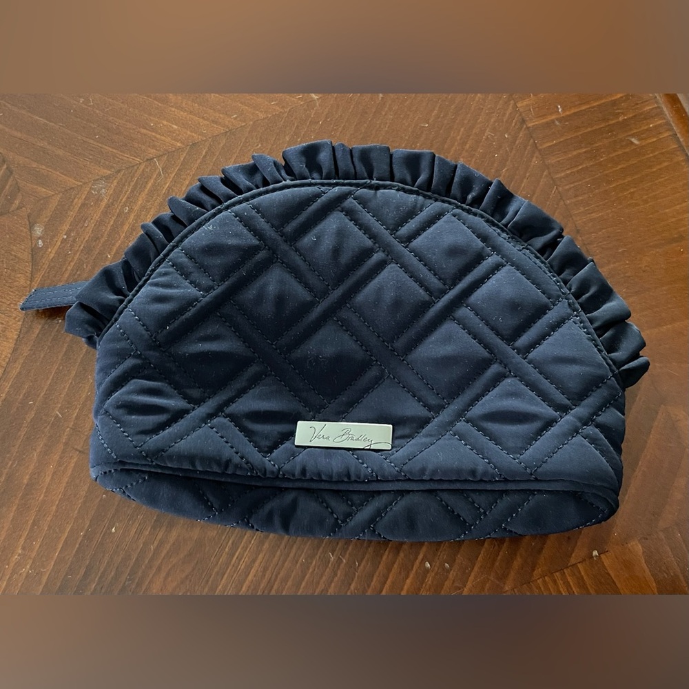 Vera Bradley Navy Blue  Quilted Bag with Gold Accent